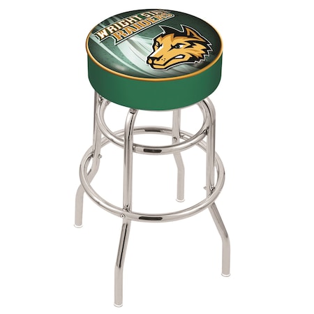Holland Bar Stool Co 30" Wright State Cushion Seat, 2-Ring Chrome Swivel Bar Stool L7C130WrtStU-D2